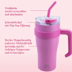 Trinkbecher Pink, 850ml