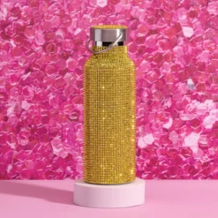 Trinkflasche Gold, Strass, 500ml