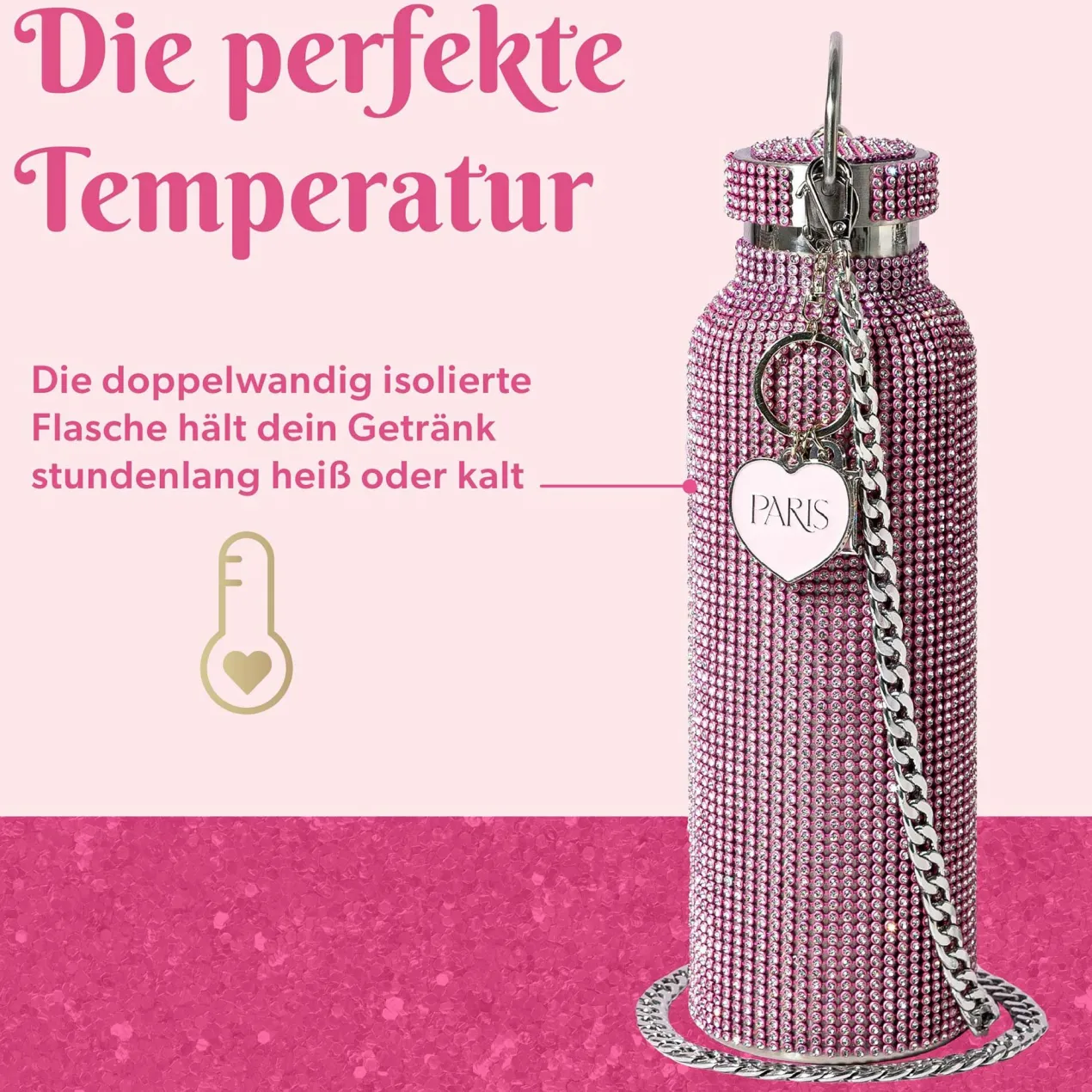 Trinkflasche Pink, 750ml