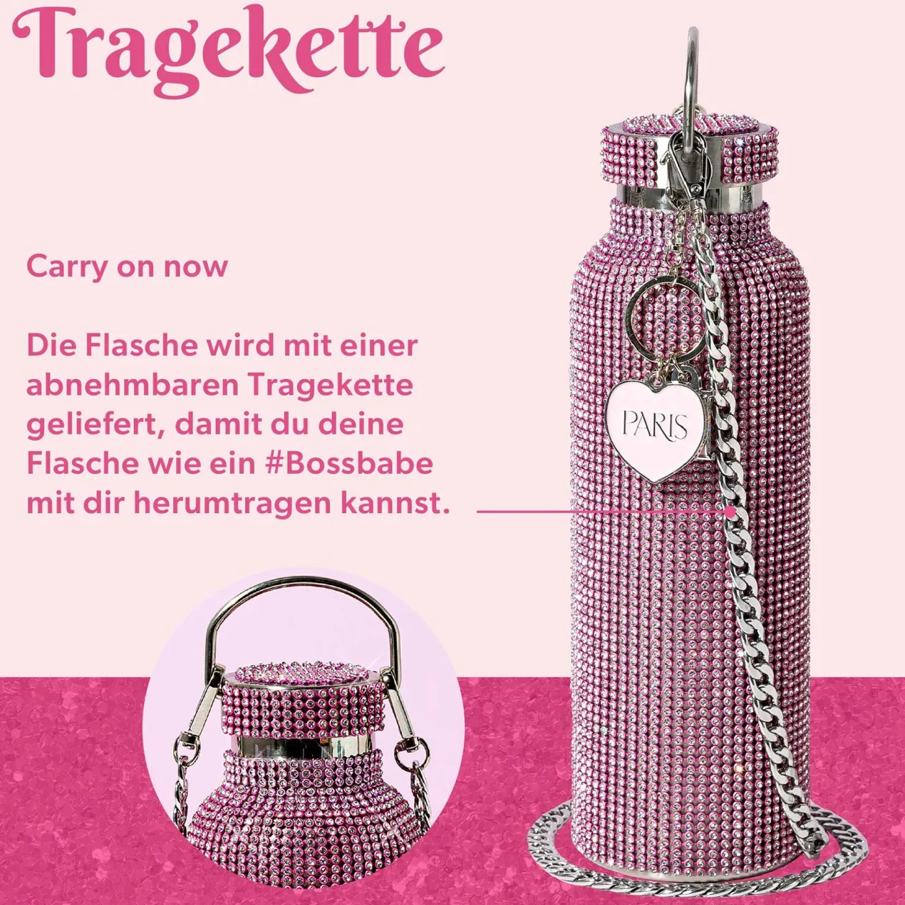 Trinkflasche Pink, 750ml