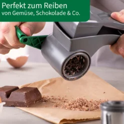 Trommelreibe mit 3 Edelstahl-Trommeln