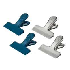 Tütenclips Balance, silber/blau, 4 Stück