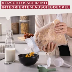 Tütenclips mit Schüttfunktion 3-tlg.