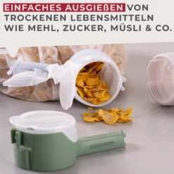 Tütenclips mit Schüttfunktion 3-tlg.