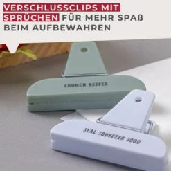 Tütenclips mit Sprüchen Be The Move, 2-tlg.