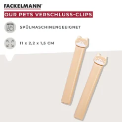 Verschluss-Clips Katze Our Pets, beige