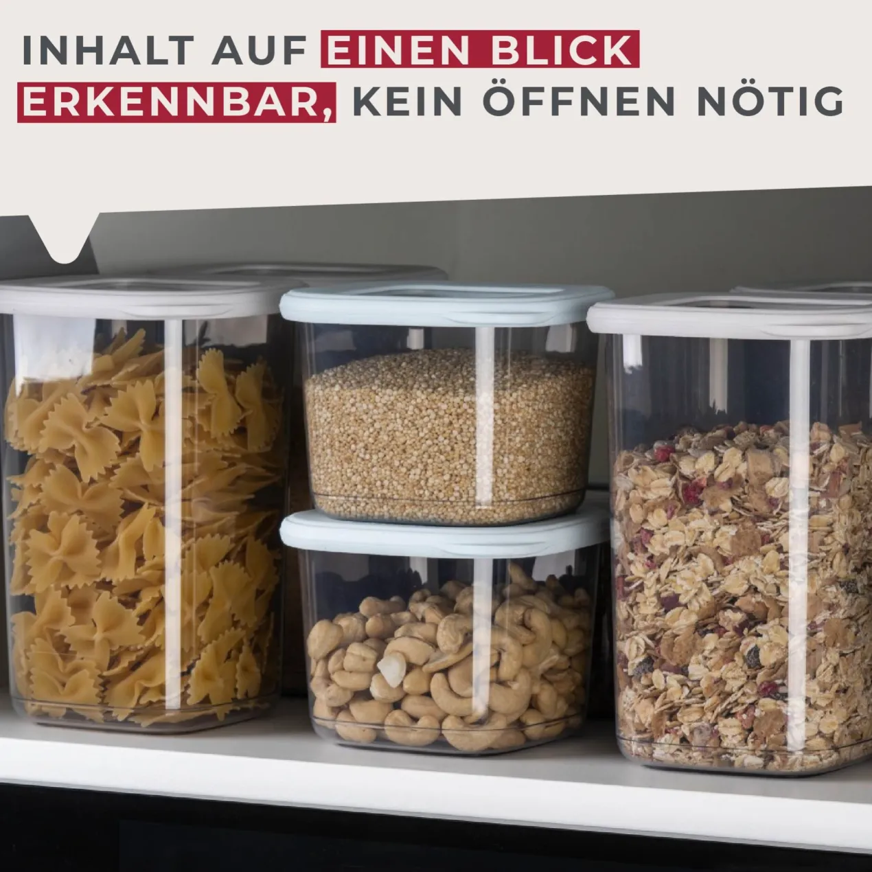 Vorratsdose Be The Move, eckig, 1200ml