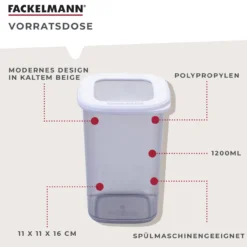 Vorratsdose Be The Move, eckig, 1200ml