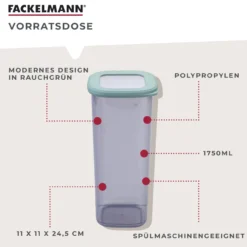Vorratsdose Be The Move, eckig, 1,75L