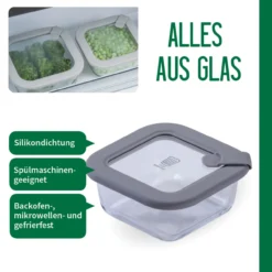 Vorratsdose Glas, eckig, 320ml