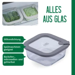 Vorratsdose Glas, eckig, 520ml