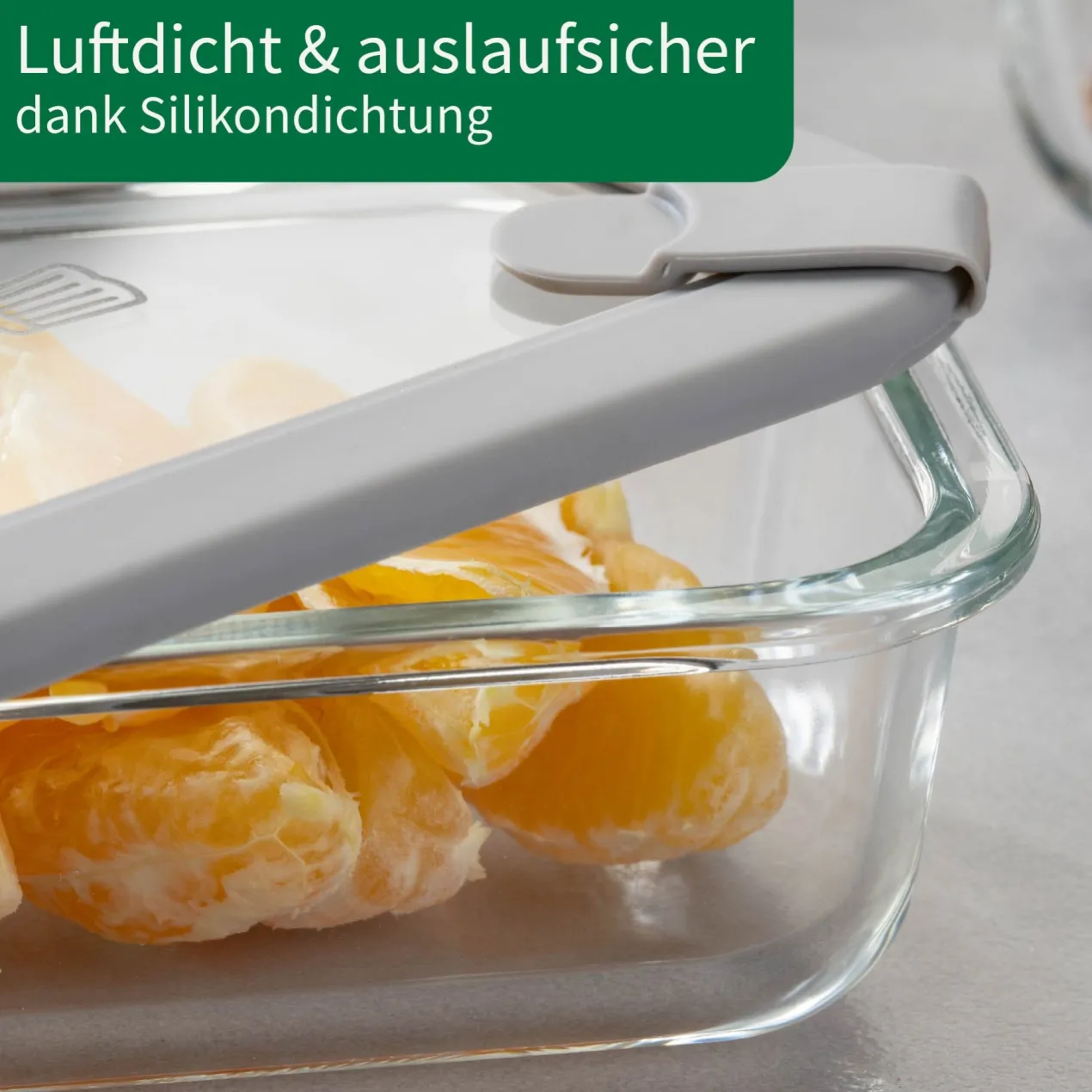 Vorratsdose Glas, eckig, 370ml