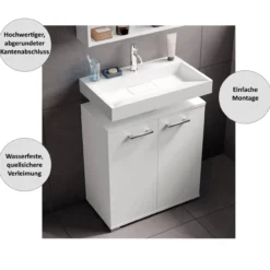Waschbeckenunterschrank Easy, 60cm, weiß, stehend