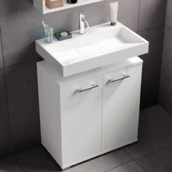 Waschbeckenunterschrank Easy, 60cm, weiß, stehend