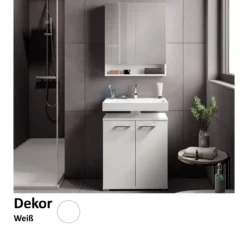 Waschbeckenunterschrank Easy, 60cm, weiß, stehend