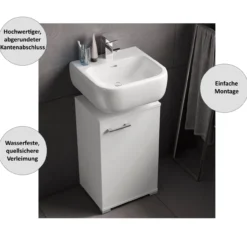 Waschbeckenunterschrank Easy, 40cm, weiß, stehend