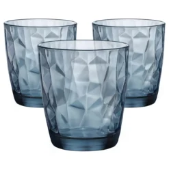 Wassergläser Diamond, 300 ml, 3 Stück, blau