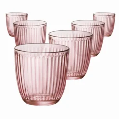 Wassergläser Line Acqua, 290 ml, 6 Stück, rosa
