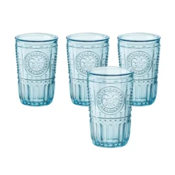 Wassergläser Romantic, 340 ml, 4 Stück, blau