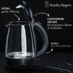 Wasserkocher, Glas, 1,7L