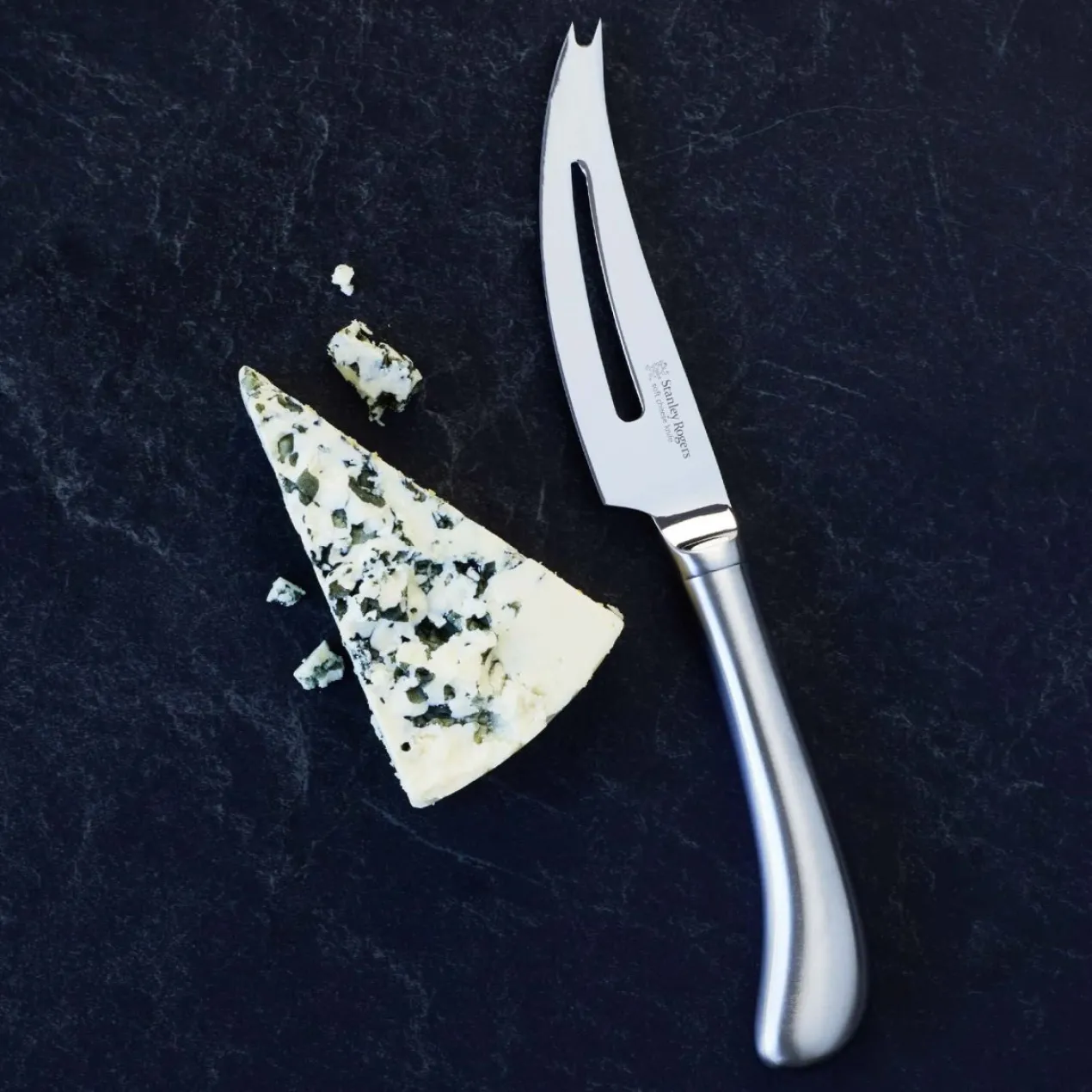 Weichkäsemesser geschlitzt, Edelstahl, 11cm Klinge