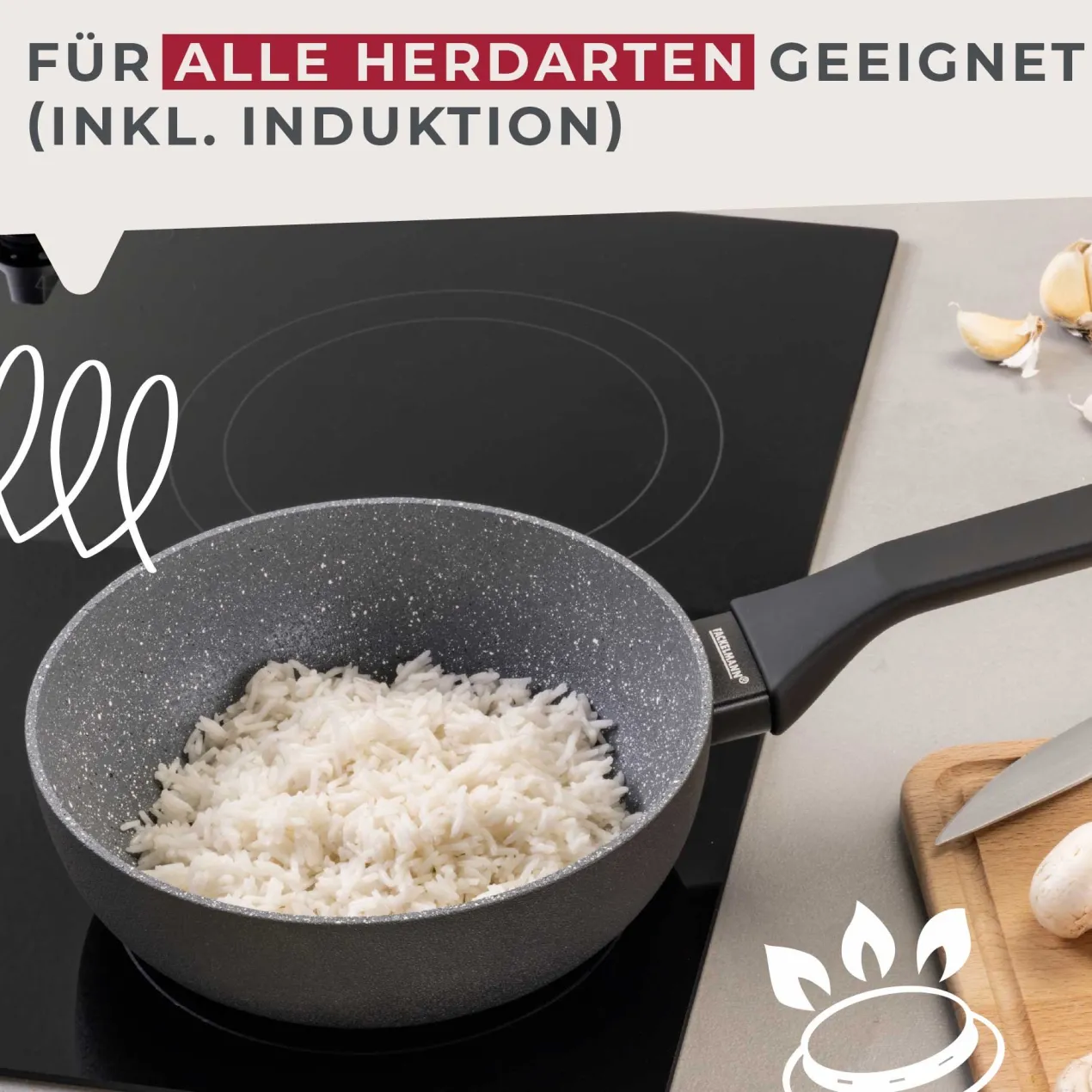 Wokpfanne Cosmo, Keramik, antihaft, Ø20cm