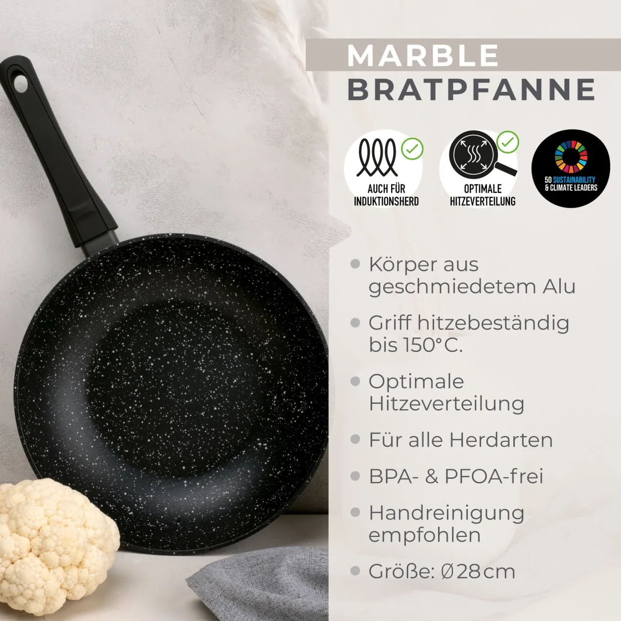 Wokpfanne Marble, Ø28cm