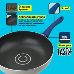 Wok Pfanne mit Öldosiersystem, Ø28cm