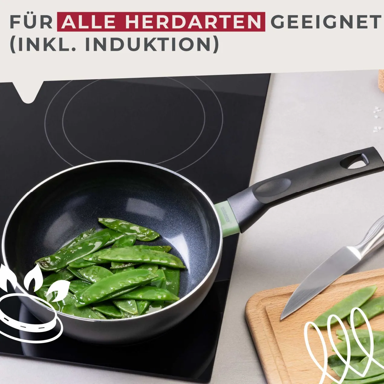 Wokpfannen-Set "Brandao", Keramik, antihaft, Ø20+28cm, 2-tlg.