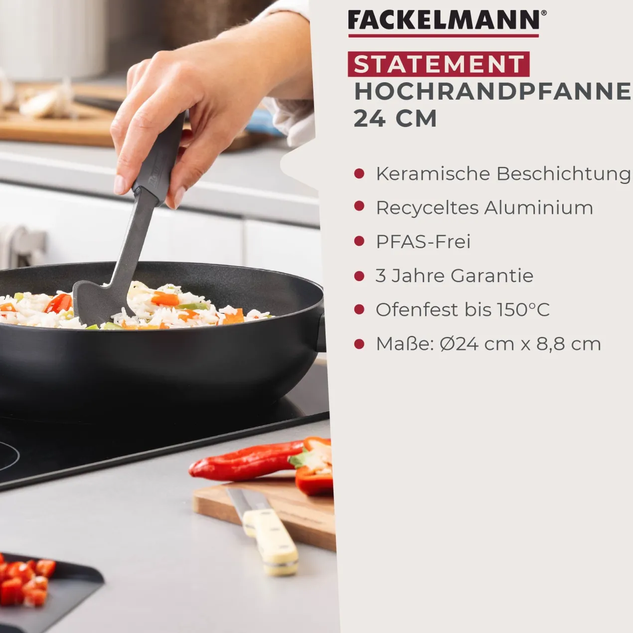 Wokpfanne Statement, Keramik, antihaft, Ø24cm – 20% Rabatt mit Code: COOK20