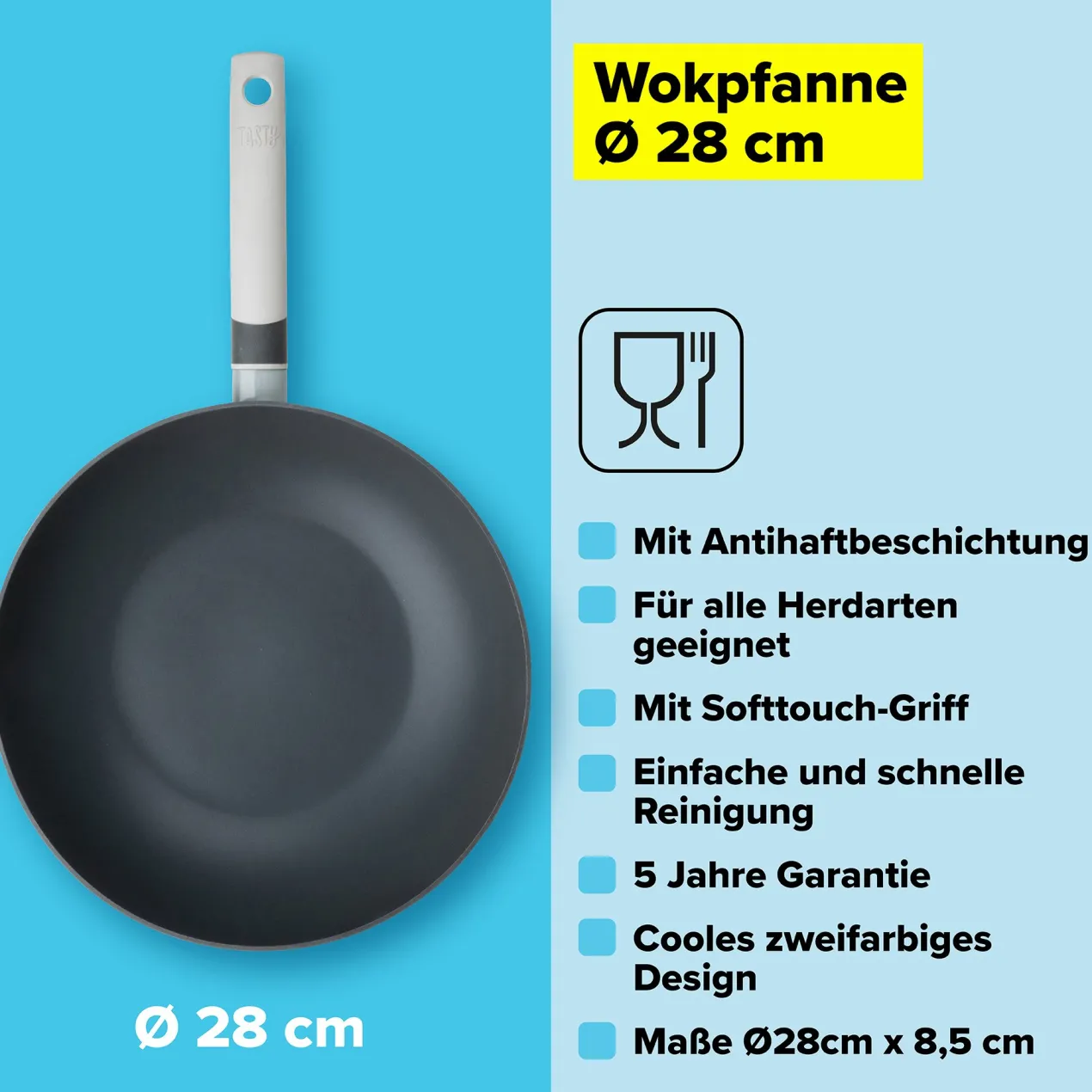 Wokpfanne zweifarbig, Ø28cm