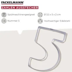 Zahlen-Ausstecher Nr. 5