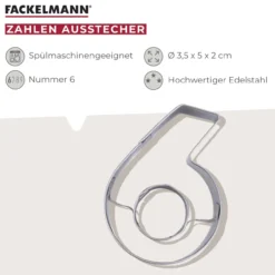 Zahlen-Ausstecher Nr. 6