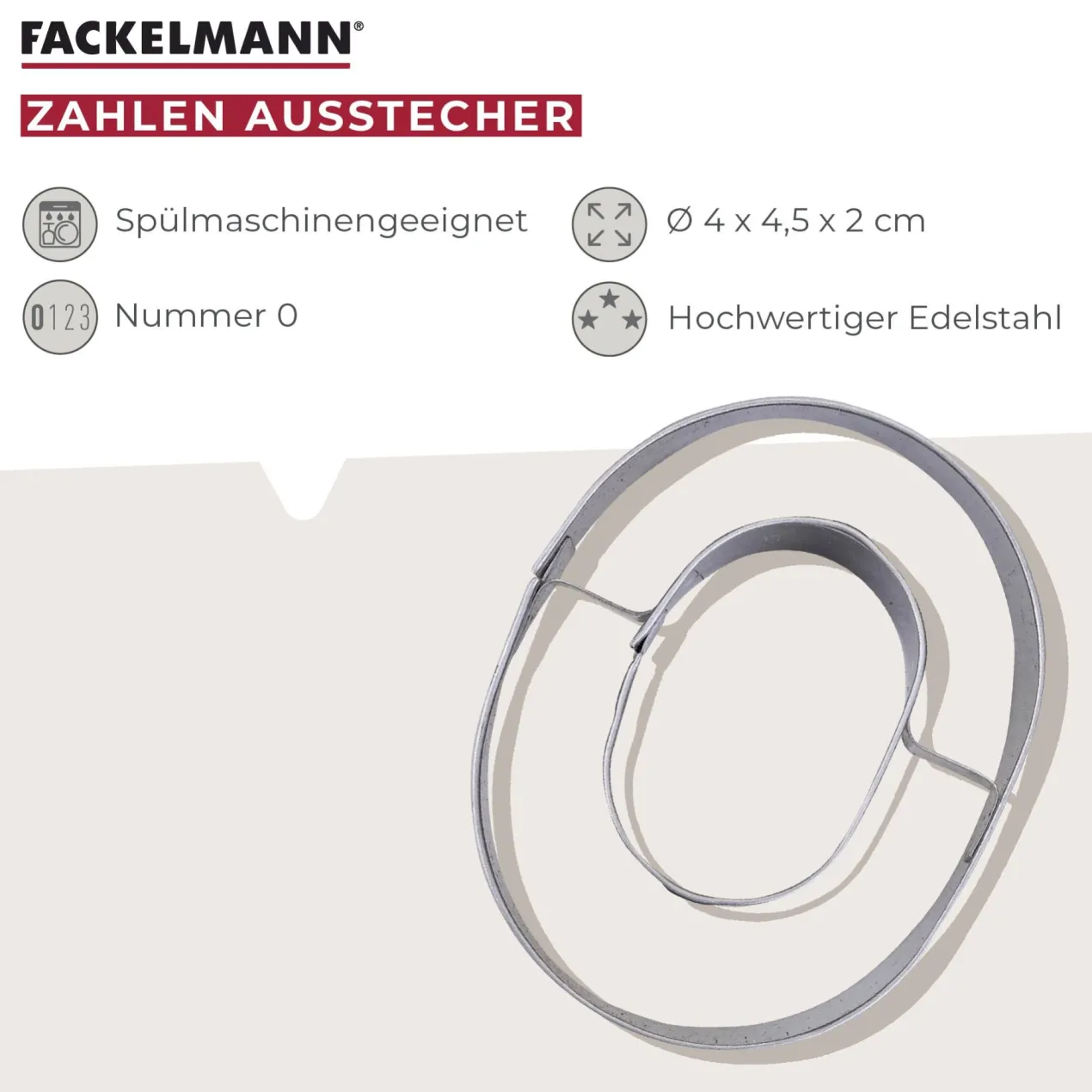 Zahlen-Ausstecher Nr. 0