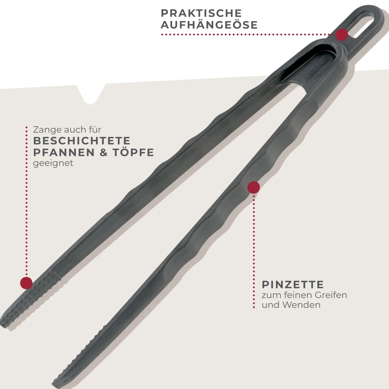 Zange, 29cm, grau