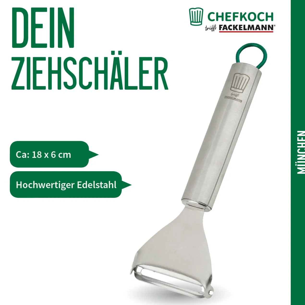 Ziehschäler München, 18cm, Edelstahl